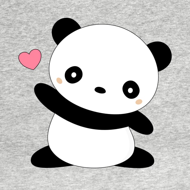 Kawaii Cute Panda Bear T-Shirt by happinessinatee